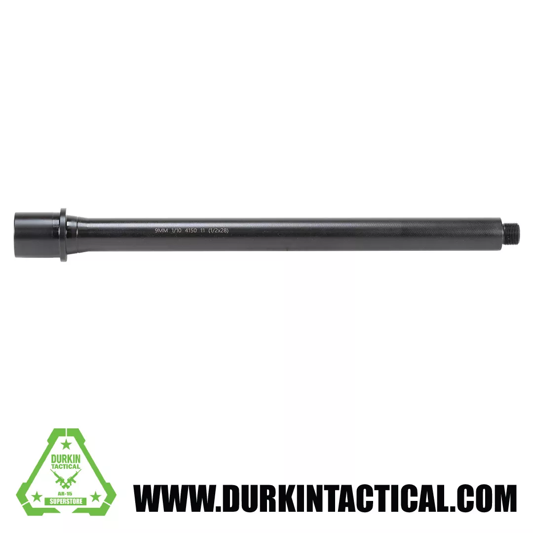 11″ 9mm Medium Profile | 4150 CRMOV | 1:10 Twist | 1/2 x 36 Thread – Nitride Barrel