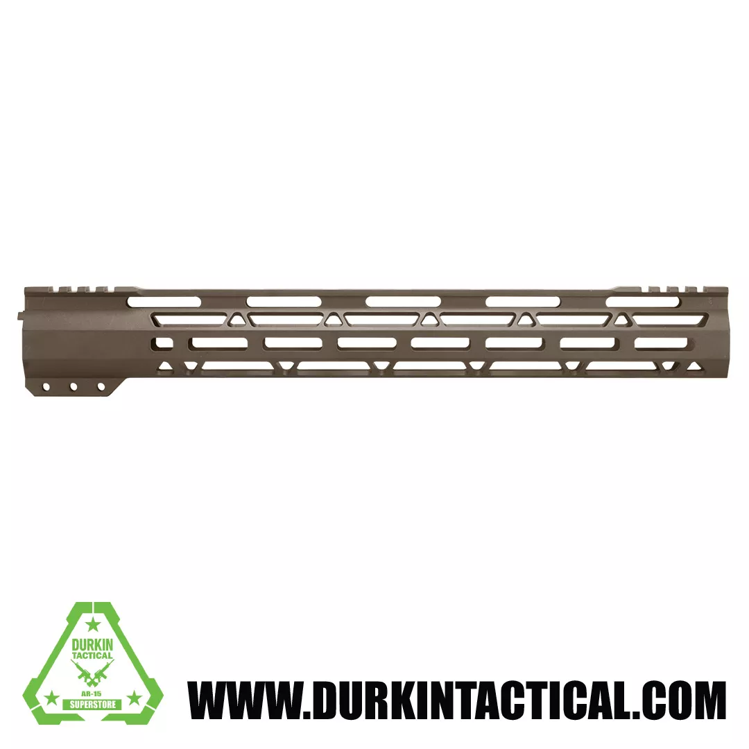15″ Free Float, Split Rail, M-Lok, Handguard | Cerakote Burnt Bronze