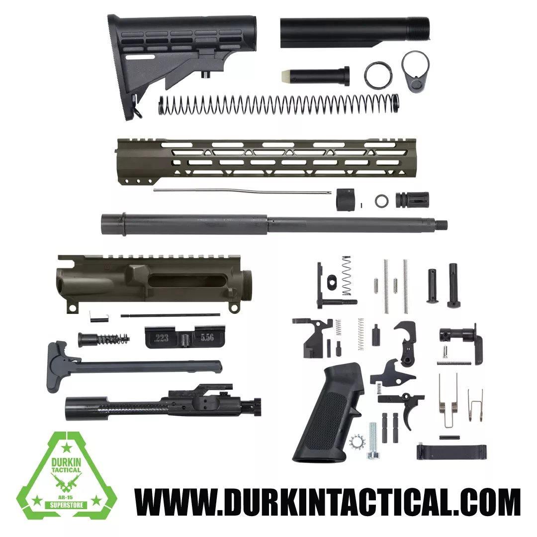 16″ 5.56/.223 OD Green Cerakote Build Kit