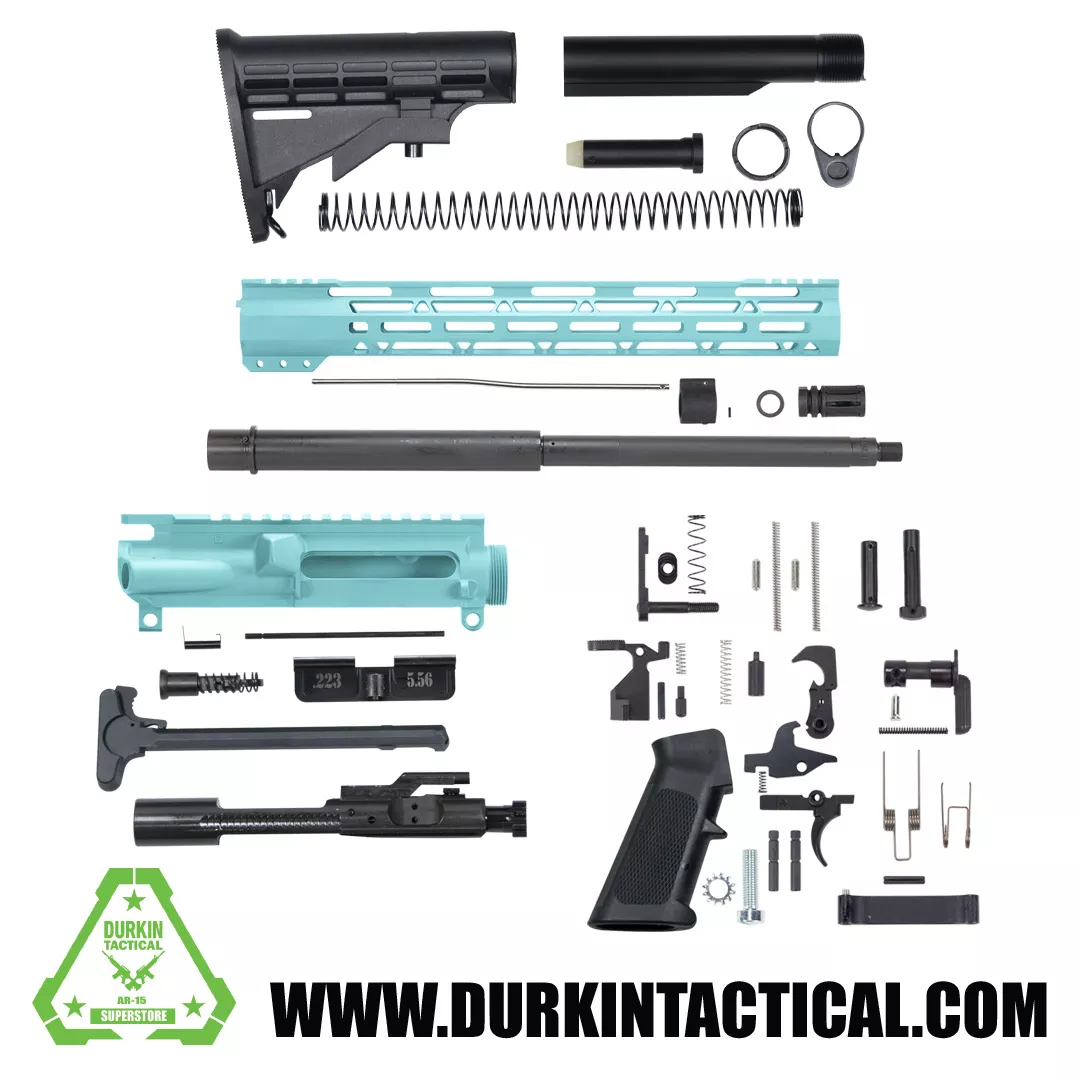 16″ 5.56/.223 Robin Egg Blue Cerakote Build Kit