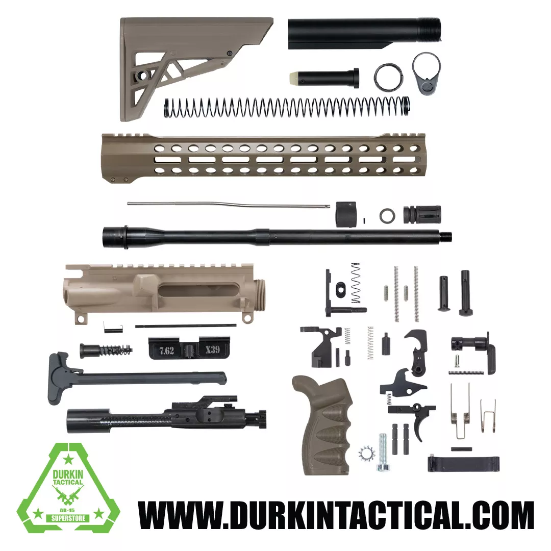 16″ 7.62×39 FDE AR-15 Rifle Build Kit