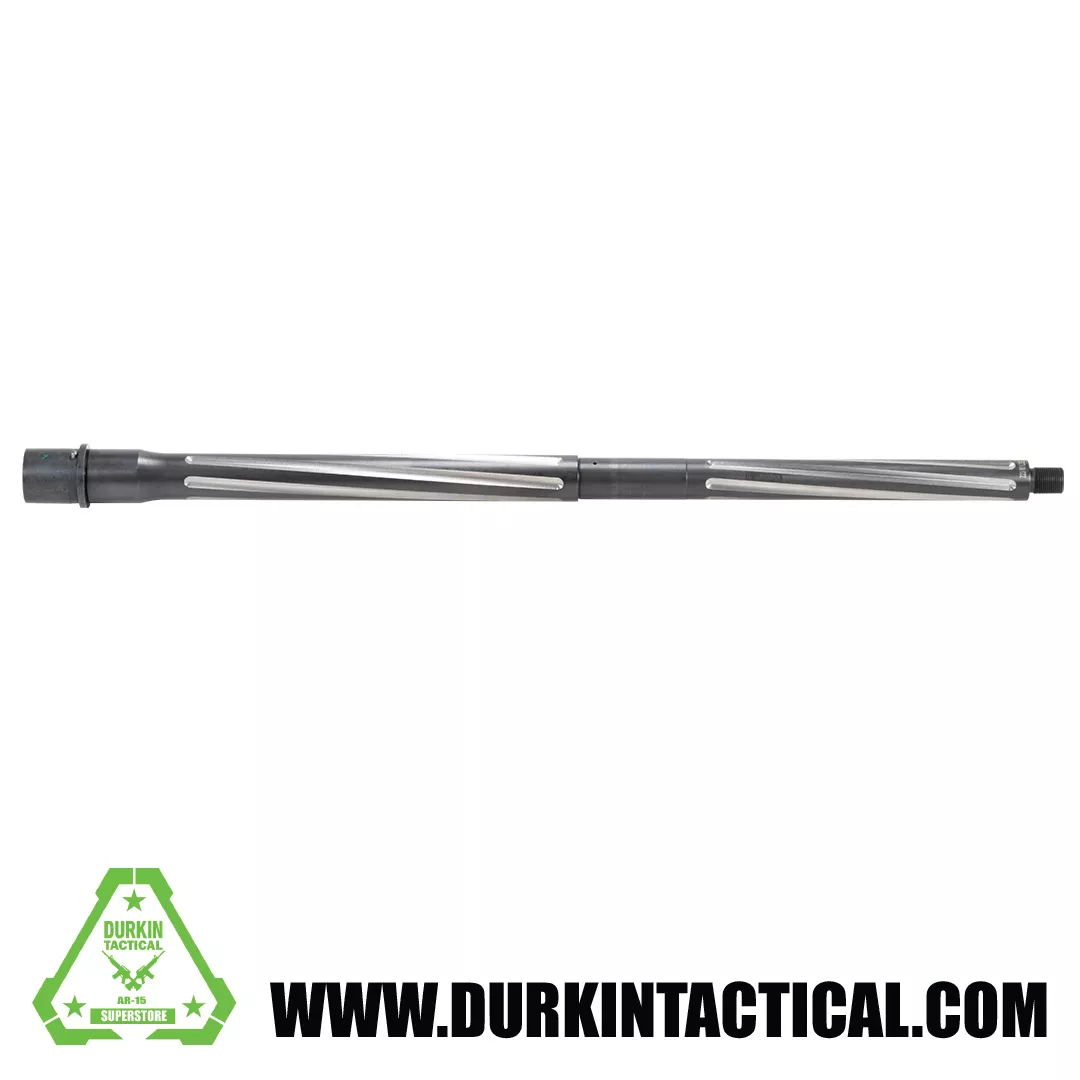 18″ .223 Wylde Stainless Steel with Black Nitride Fluted Finish, Mid-length Gas System, 1:8 Twist Barrel