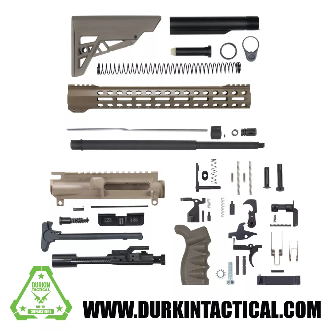 20″ 5.56/.223 FDE AR-15 Rifle Build Kit