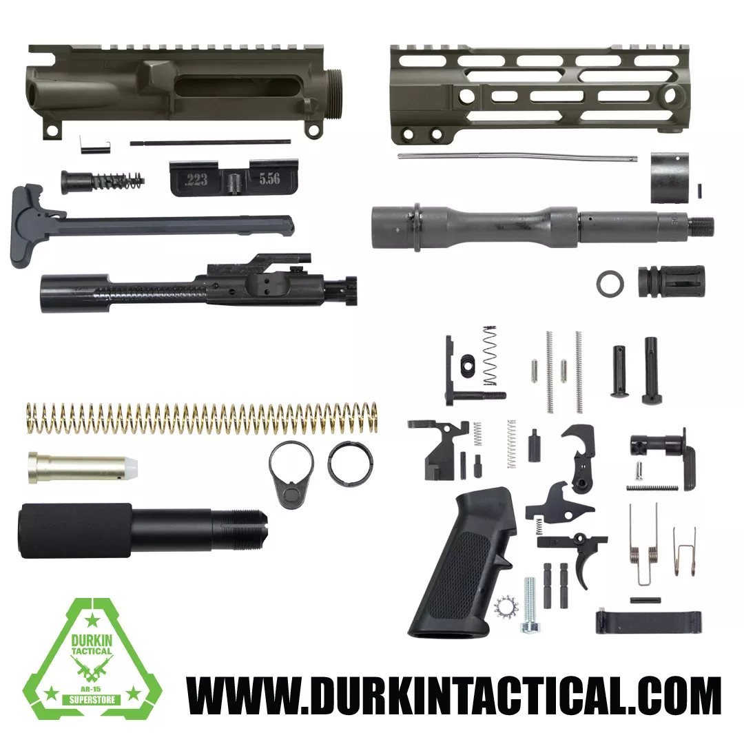 7″ 5.56/.223 OD Green Cerakote Build Kit
