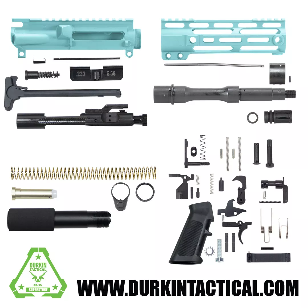 7″ 5.56/.223 Robin Egg Blue Cerakote Build Kit