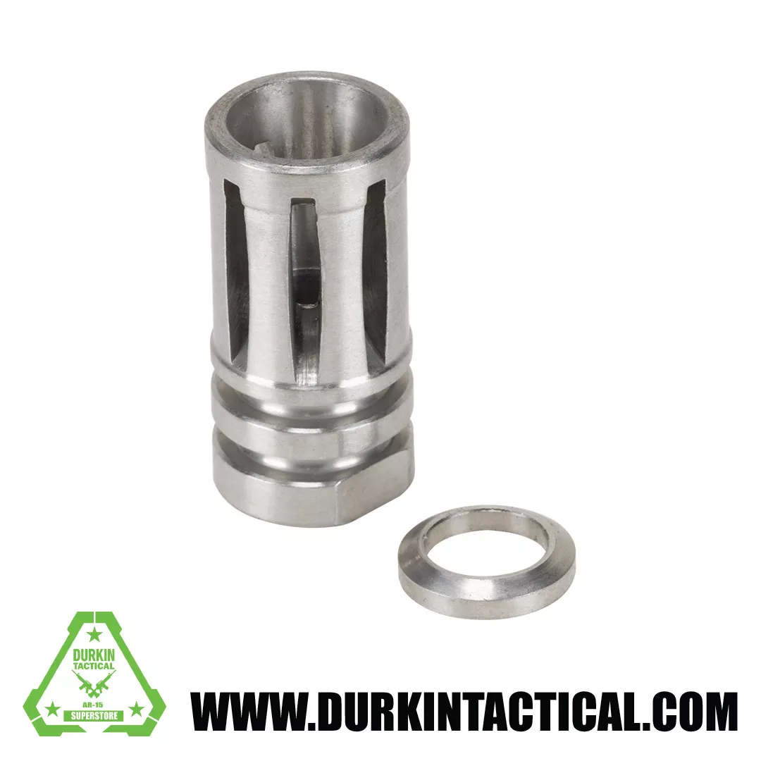 A2 Flash Hider for 1/2″x28 Pitch – 5 Ports – Stainless