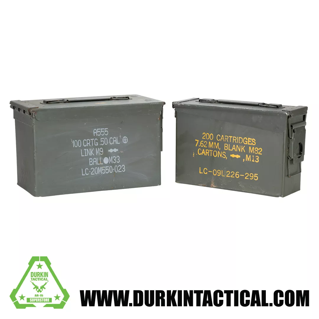 Ammo Can combo 1 | One .50 Caliber and One .30 Caliber Can | Classic Camo Green