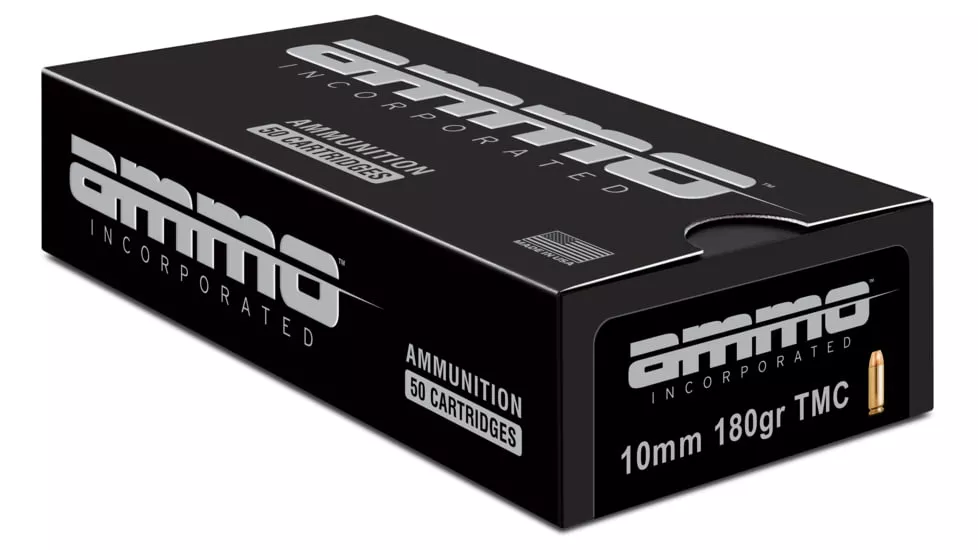 Ammo, Inc. 10mm Ammunition, 180gr., TMC, 50rd. Box (10180TMC-A50)