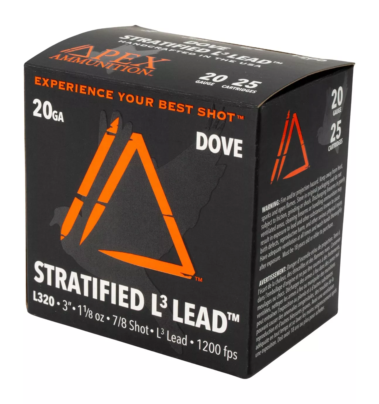 Apex Ammunition ED203-78 20 Gauge Shotgun Shells, 25 Rounds