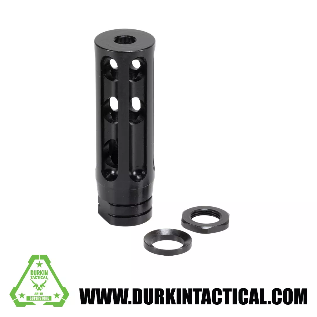 AR-15 Muzzle Brake with Crush Washers | 1/2 x 28 | Steel | Black