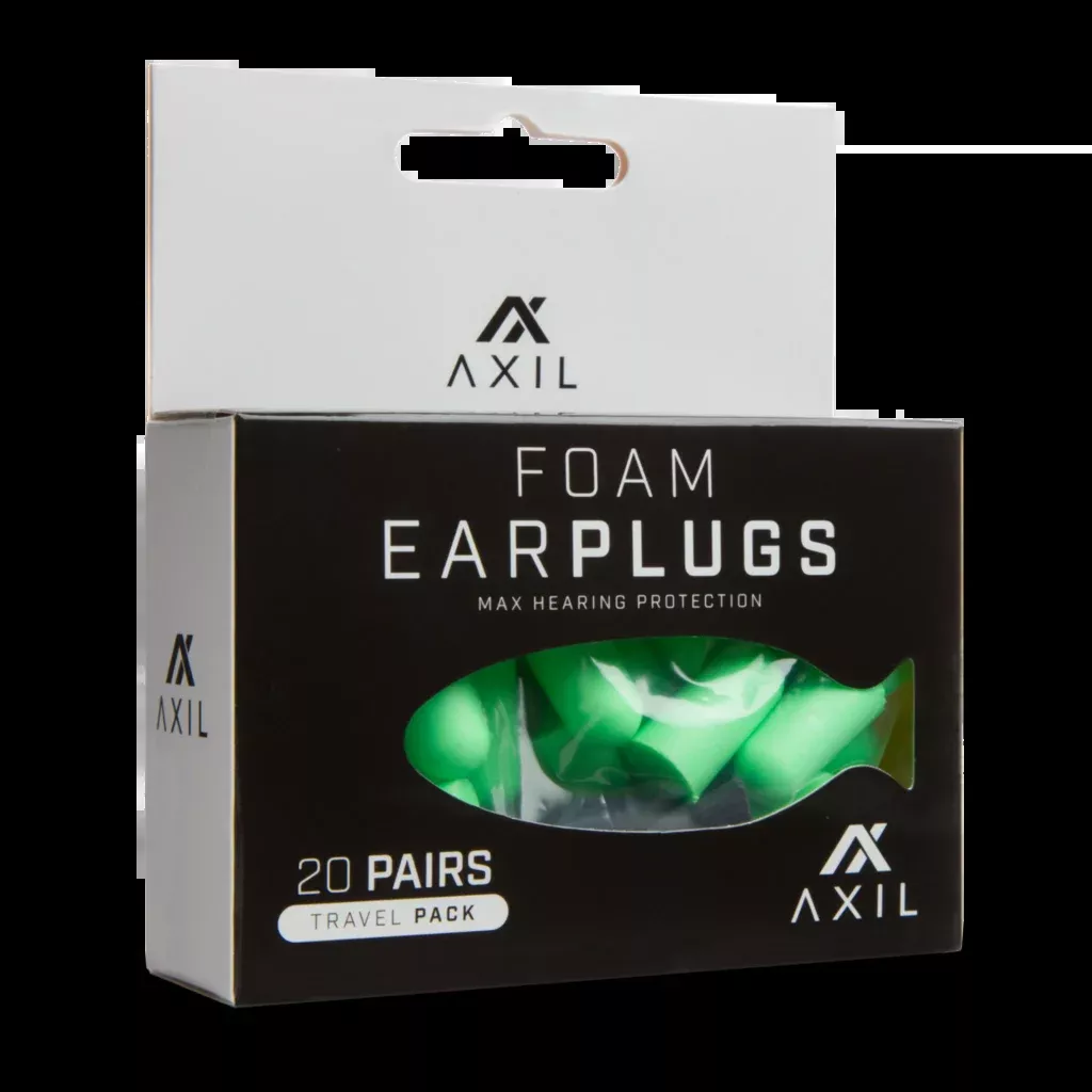 Axil, Foam Ear Plugs, 20 Pack, Green (FP-20GKP)
