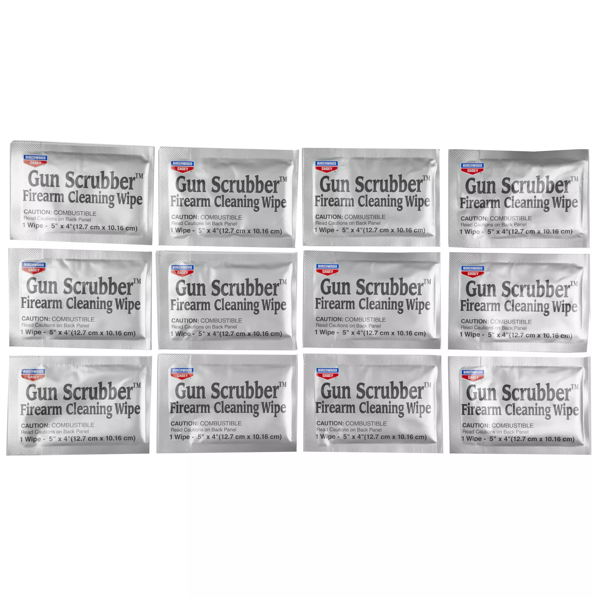 Birchwood Casey Gun Scrubber, Firearm Cleaning Wipes, 12PK (33312)