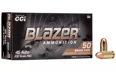 Blazer Brass .45 ACP 230gr FMJ Ammunition – 50 Rounds