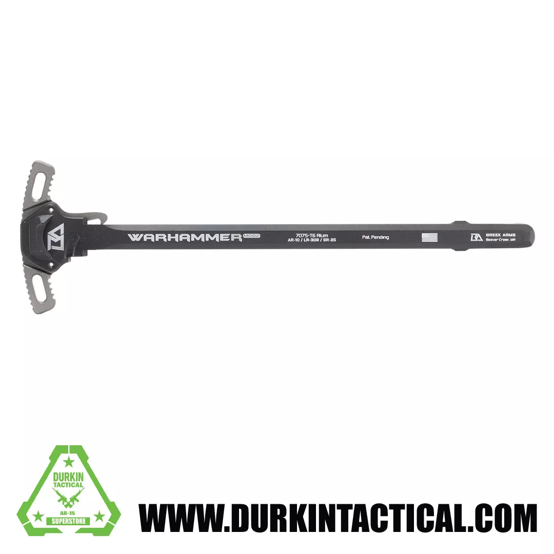 Breek Arms Warhammer Micro Mod2 AR-10 Ambidextrous Charging Handle- Gray