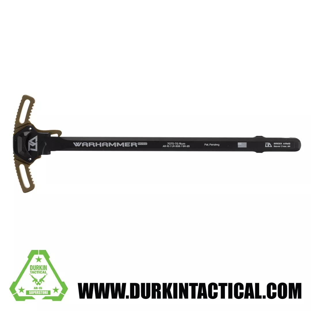 Breek Arms Warhammer Mod2 AR-10 Ambidextrous Charging Handle- FDE