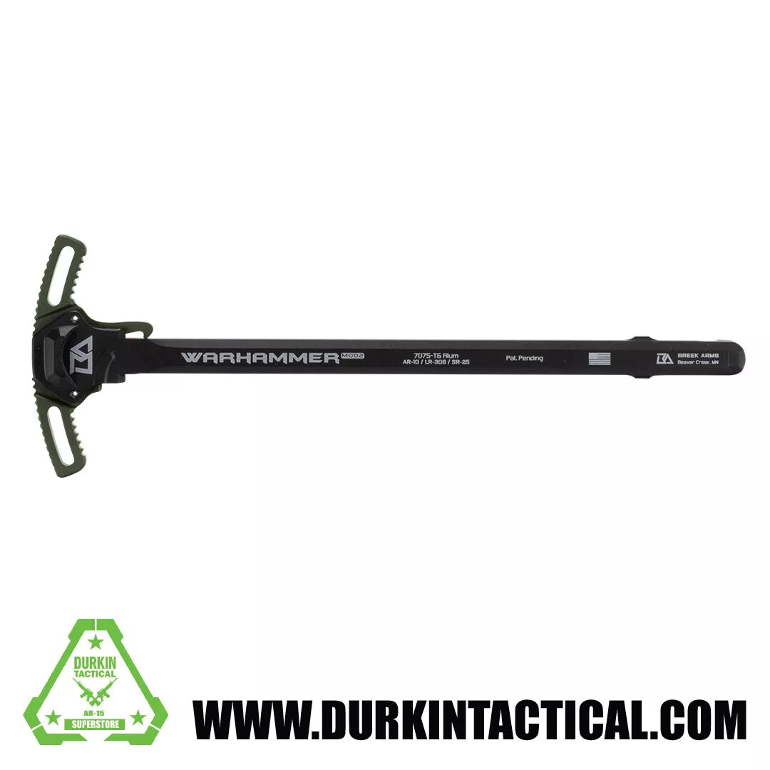 Breek Arms Warhammer Mod2 AR-10 Ambidextrous Charging Handle- Ranger Green