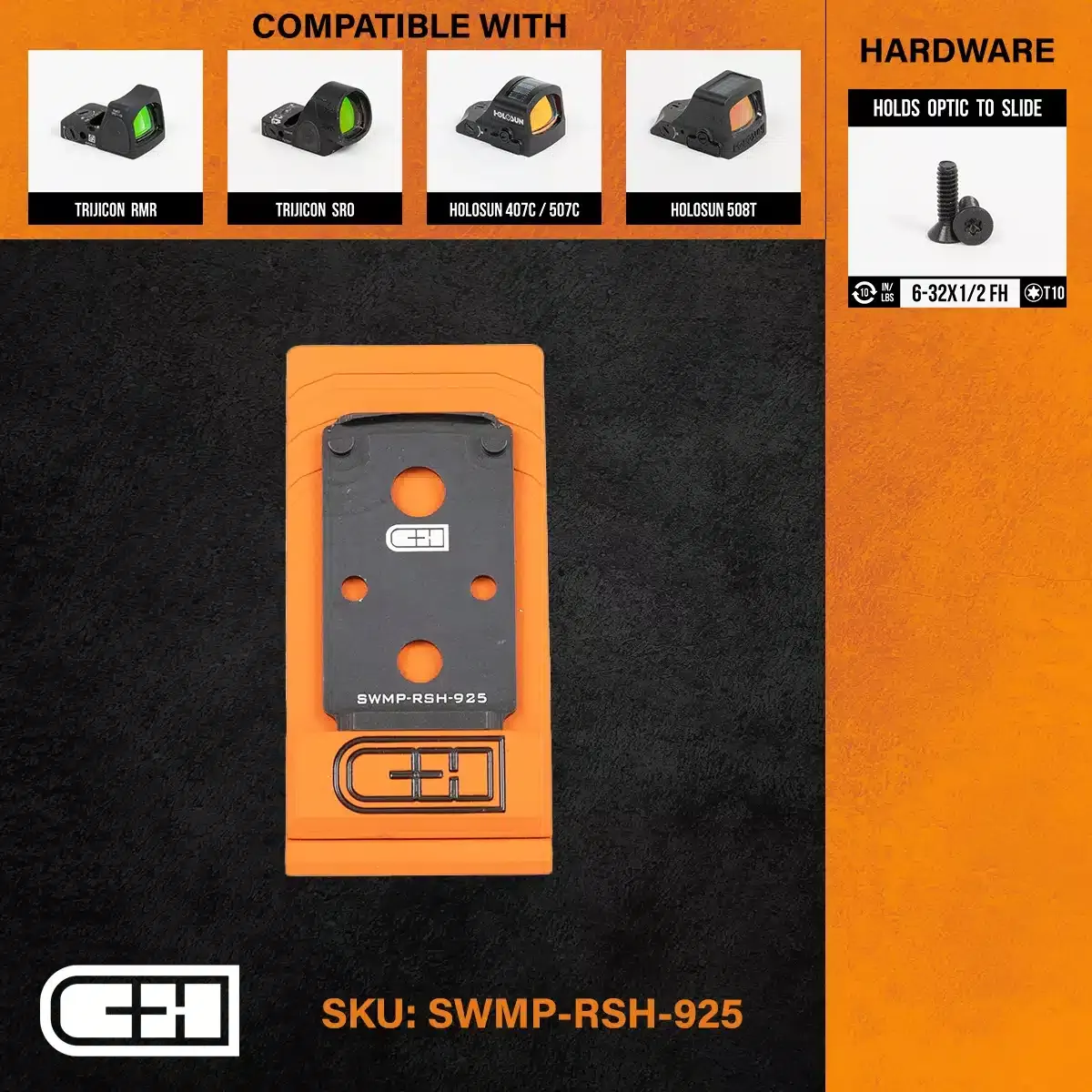 C&H Precision, Optic Plate, S&W M2.0 CORE (SWMP-RSH-925)