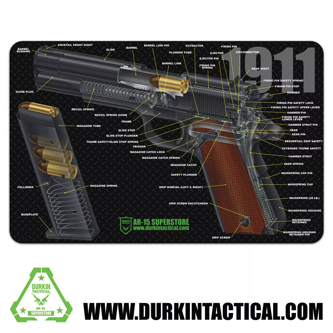 Durkin Tactical 1911 3D CutAway Gun Cleaning Mat 17″ X 11″
