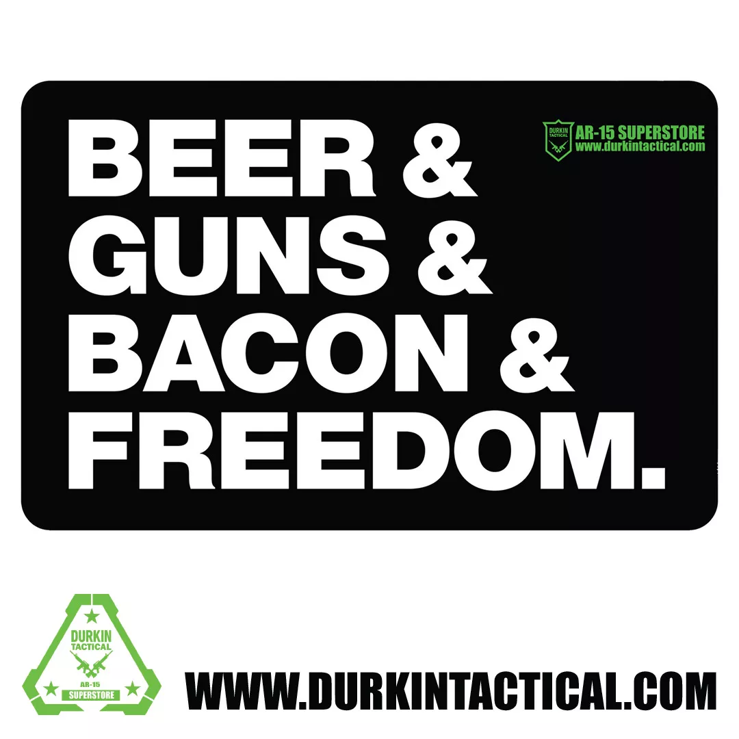 Durkin Tactical Beer & Guns & Bacon & Freedom Gun Cleaning Mat 17″ X 11″