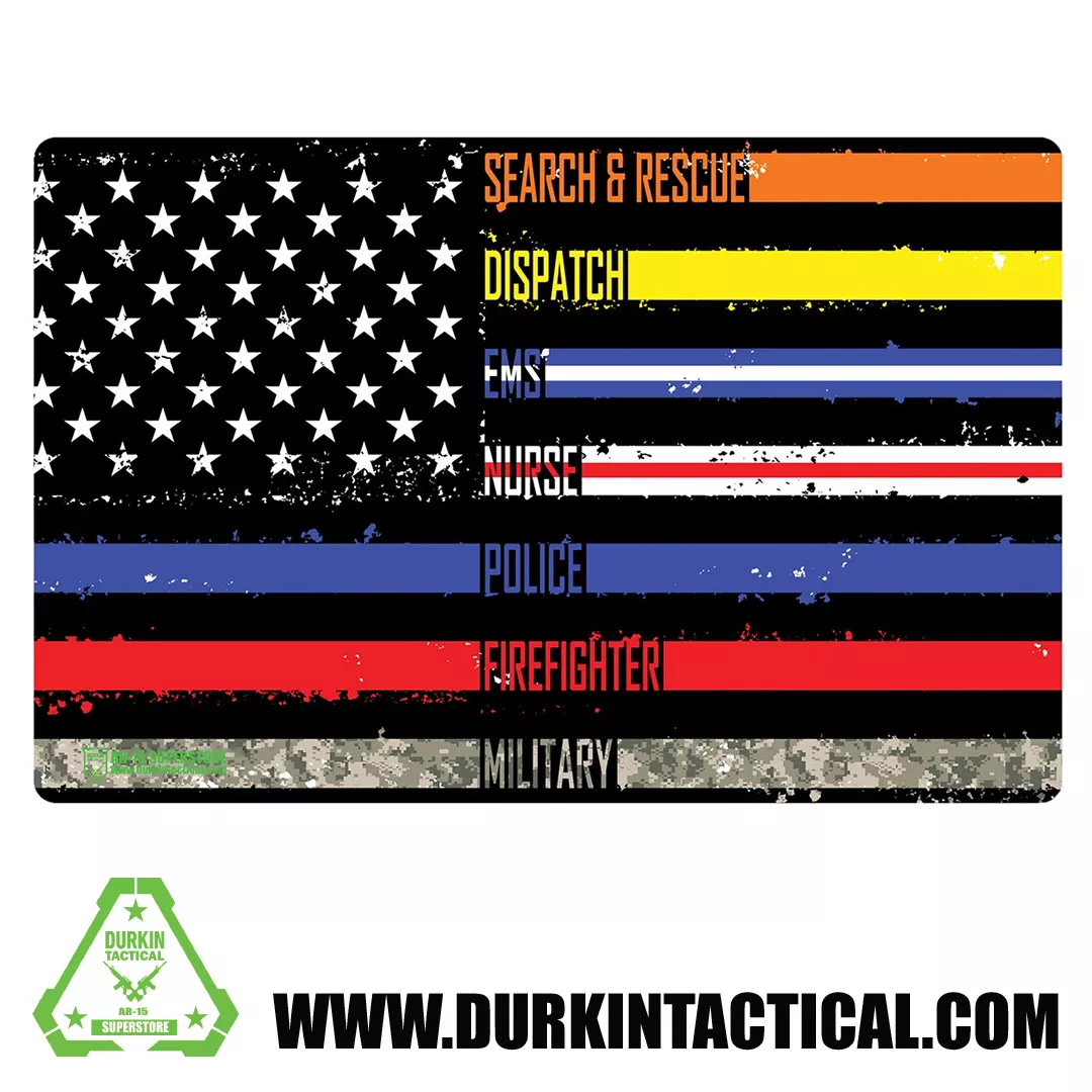 Durkin Tactical First Responders Flag Gun Cleaning Mat 17″ x 11″