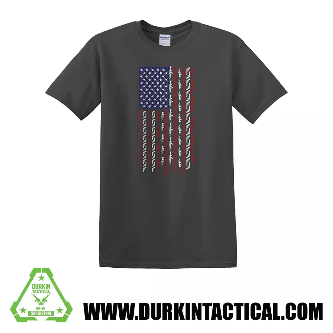 Durkin Tactical Gun Flag T-Shirt- Medium