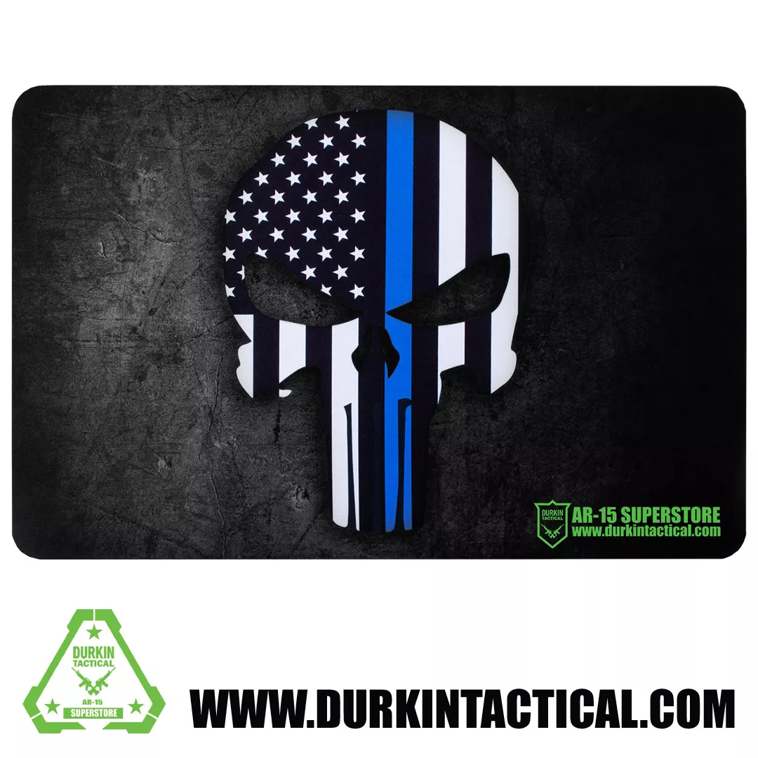 Durkin Tactical Punisher Blue Line Gun Cleaning Mat 17″ x 11″