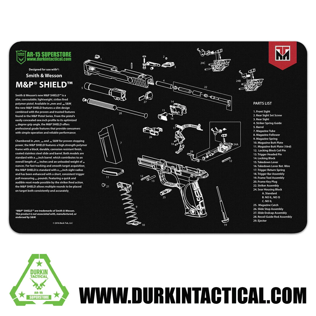 Durkin Tactical Smith&Wesson M&P Gun Cleaning Mat 17″ x 11″