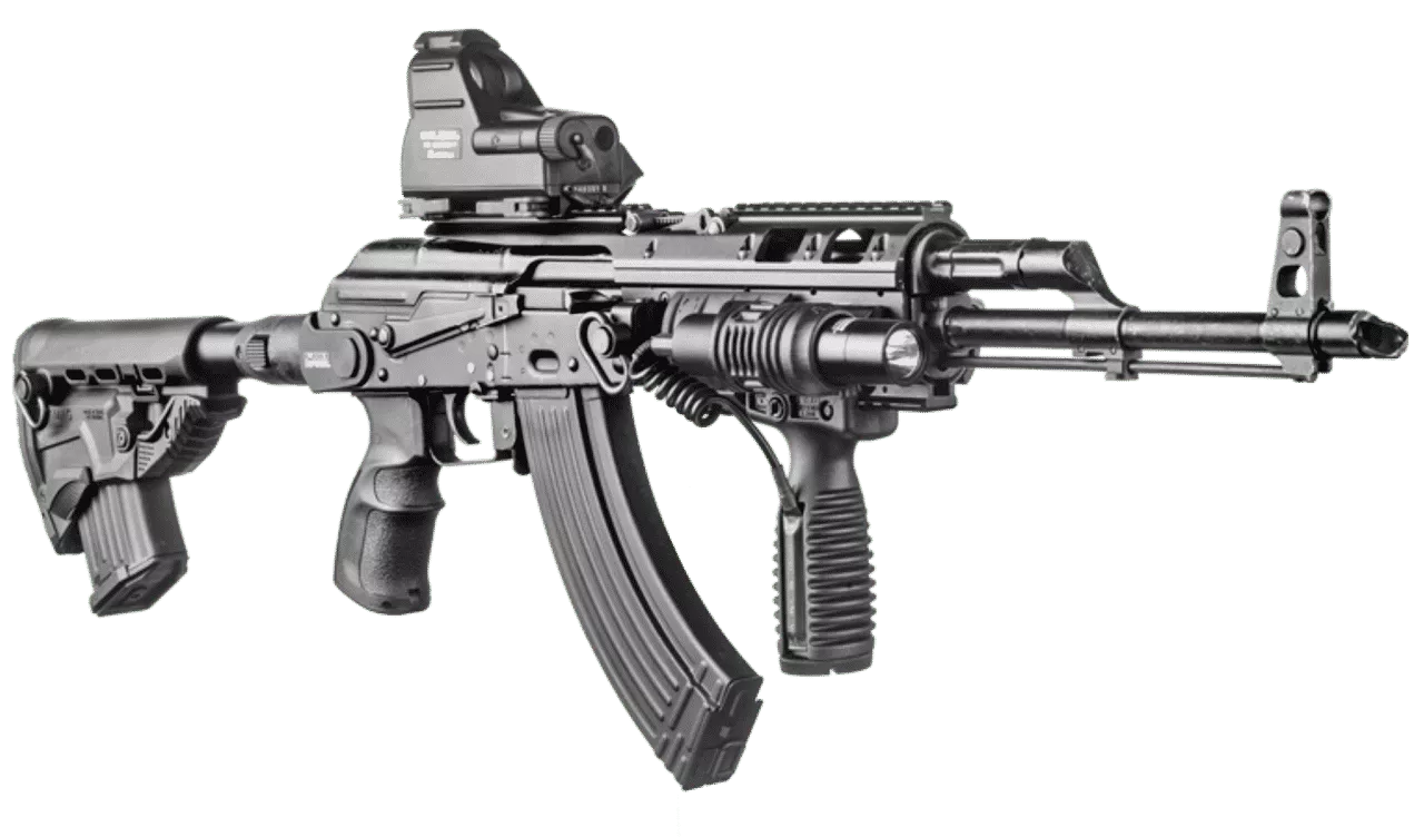 Fab Defense M4 Folding Collapsible Buttstock with Shock Absorber for AKMS (underfolder) - M4-AKMS P SB