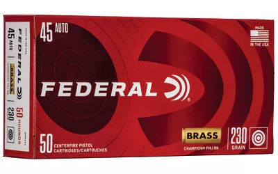 Federal Champion .45 ACP 230gr FMJ Ammunition – 50 Rounds