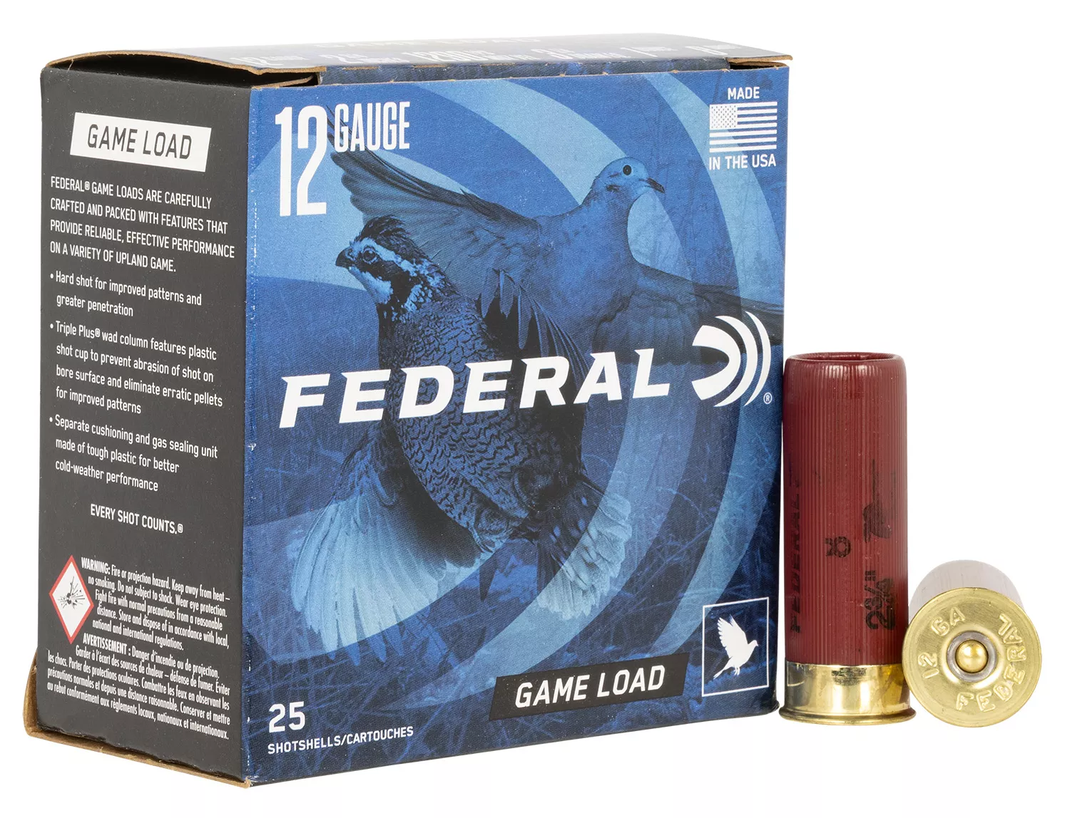 Federal Game Load 12 Gauge 2.75″ 1oz 8 Shot – 25 Box