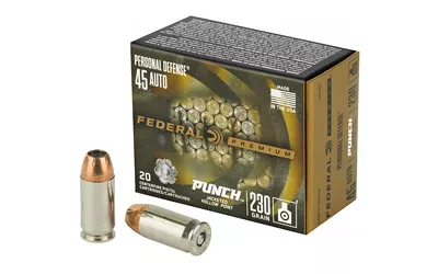 Federal Punch 45 ACP 230GR JHP Ammo – 20 Rounds