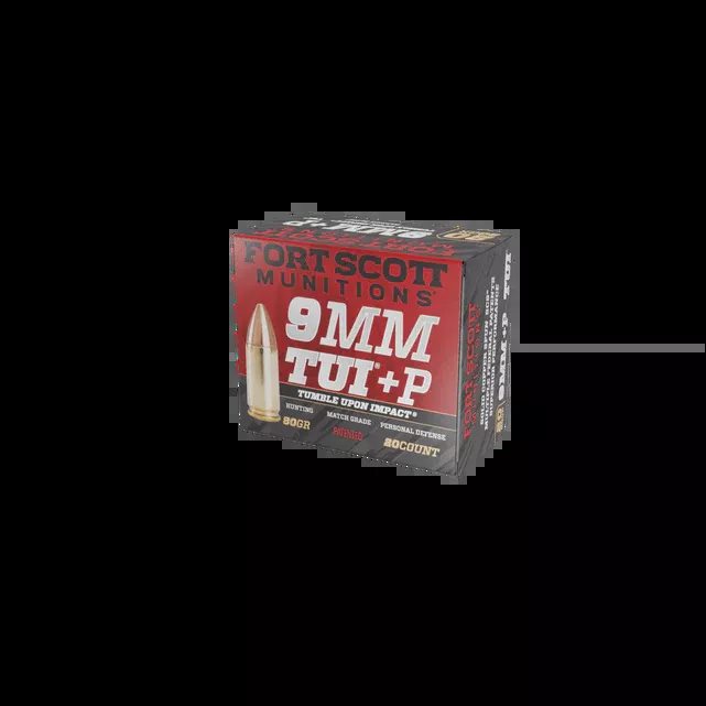 FSM, 9MM +P Luger TUI, 80Gr Solid Copper Ammo (9MM+P-80-SCV)