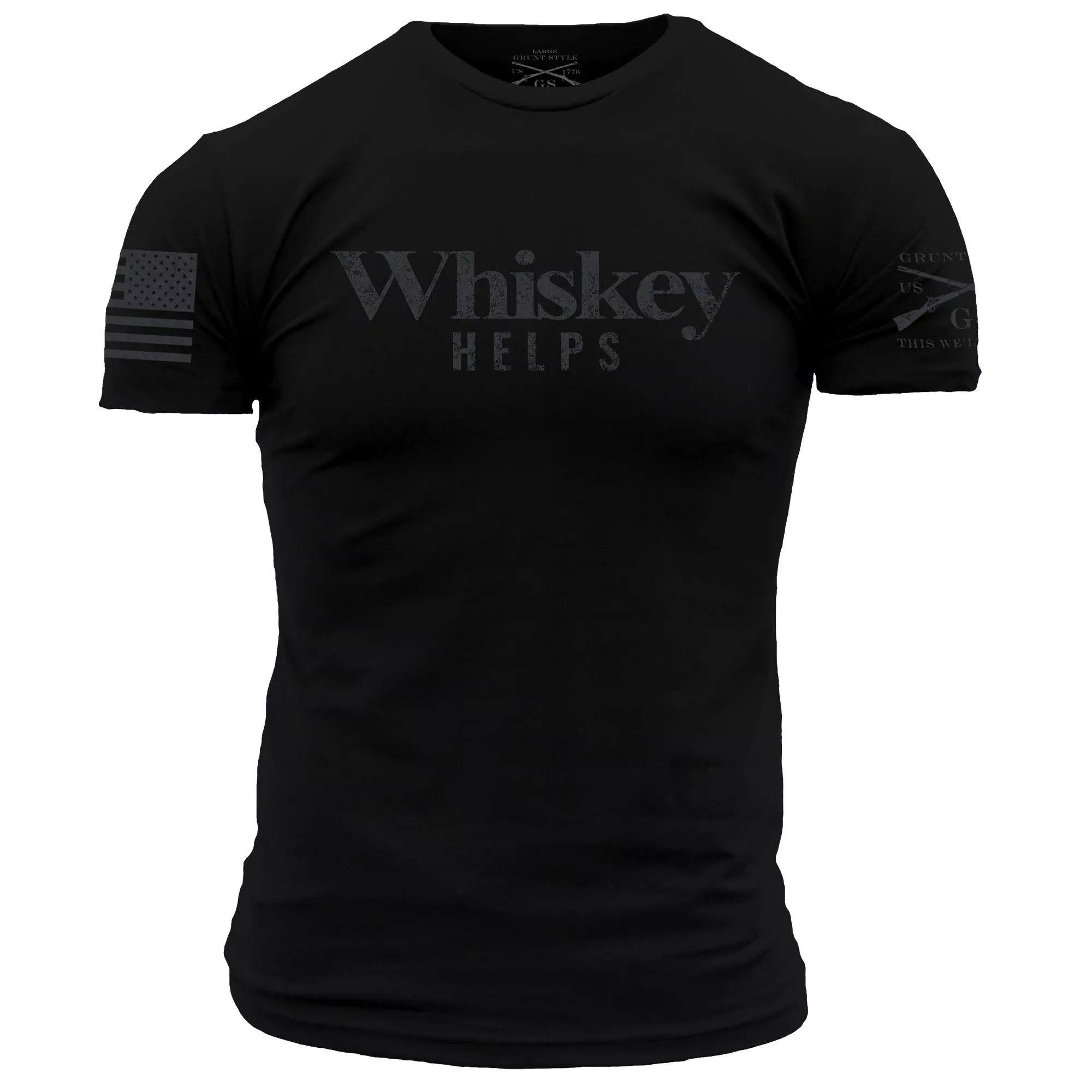 Grunt Style, Whiskey Helps T-Shirt (GS2598)