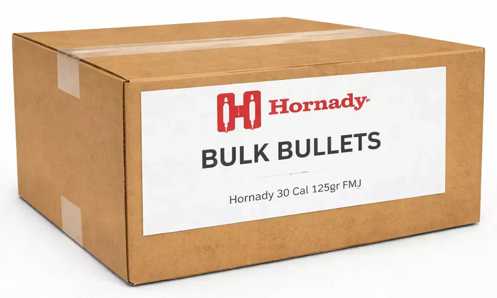 Hornady 30 Cal 125gr FMJ (Bulk / OEM)