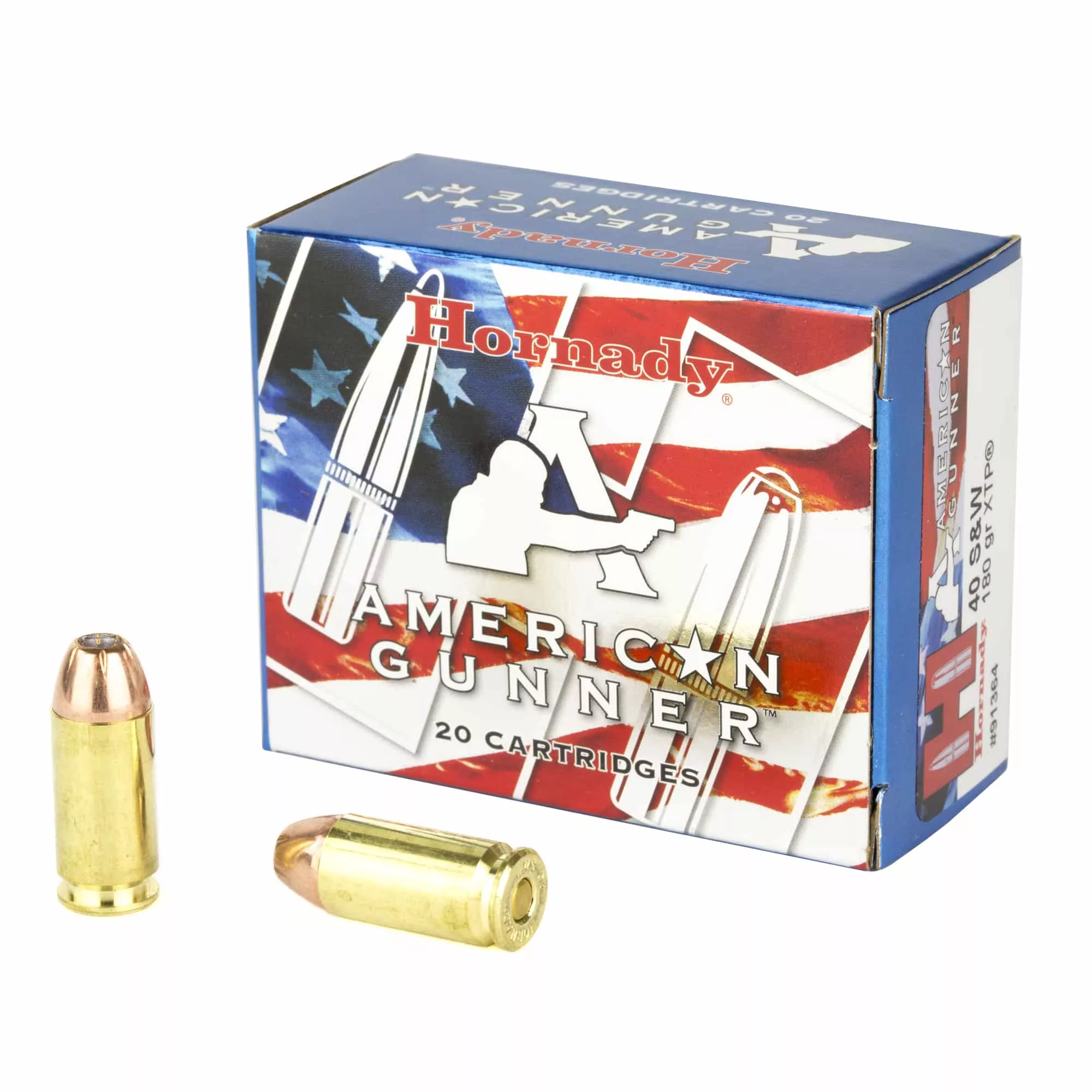 Hornady, American Gunner, 40 S&W, 180 Grain, XTP (91364)