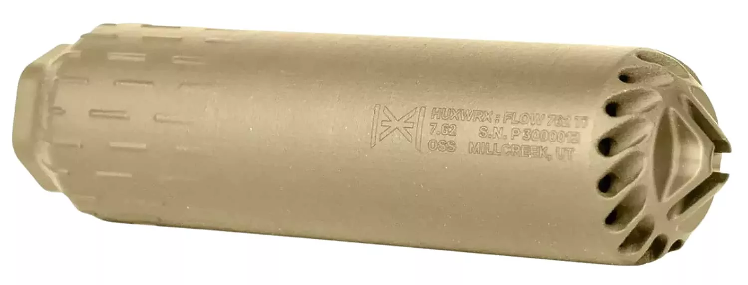 HUXWRX FLOW 762 Ti, 30 Cal. Titanium Silencer, FDE (2747)