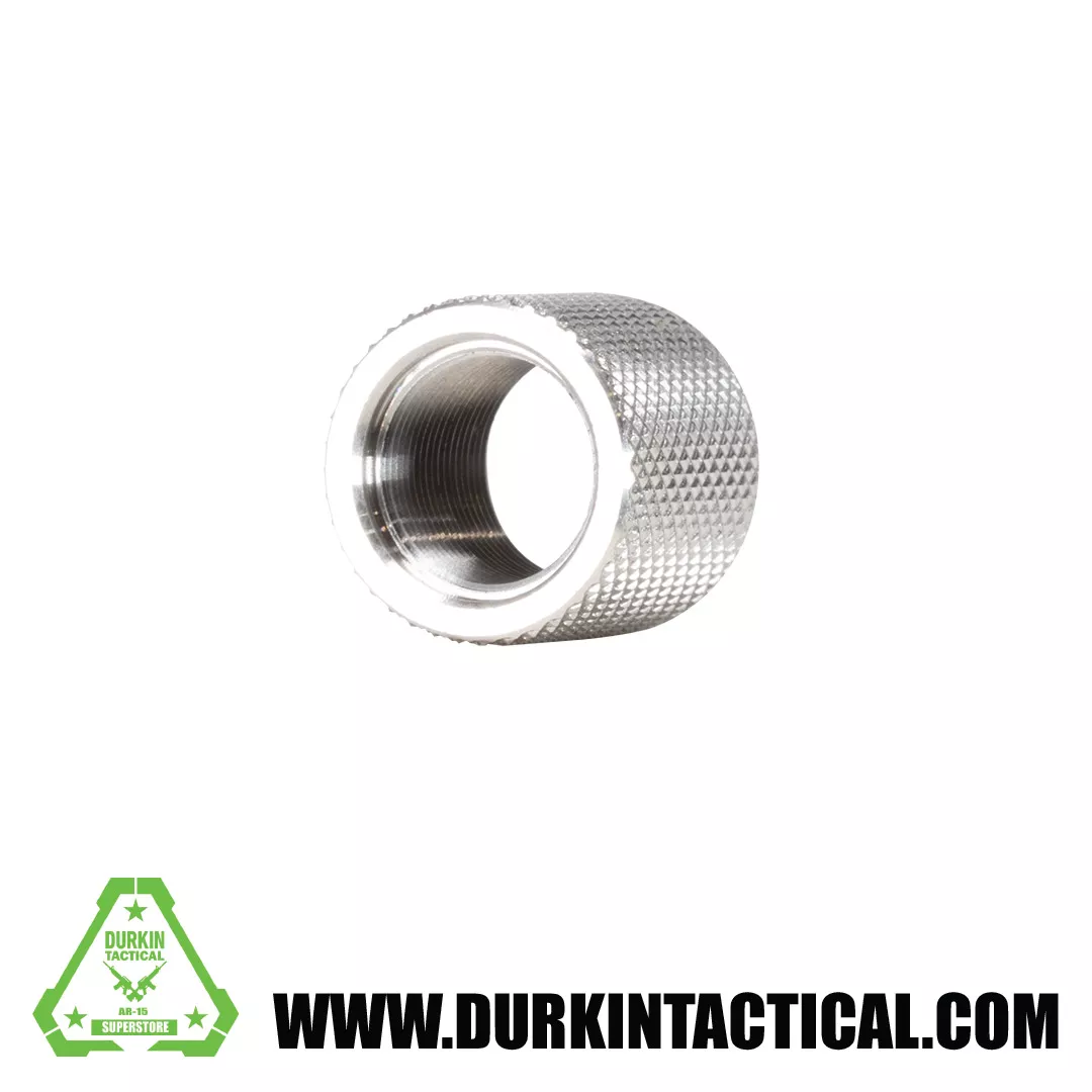 Muzzle Thread Protector | 1/2 x 36 | Stainless Steel | Black | Outside Dimensions 0.915