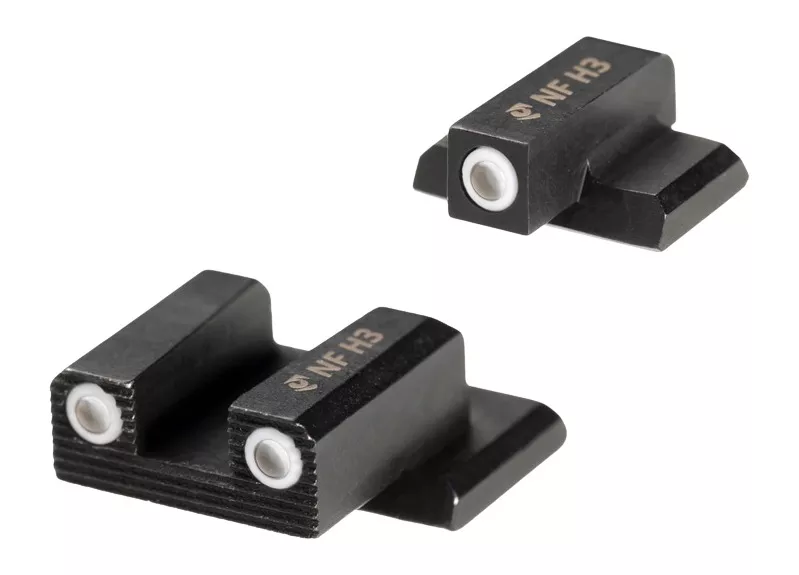 Night Fision Tritium Night Sights – White Front/Rear