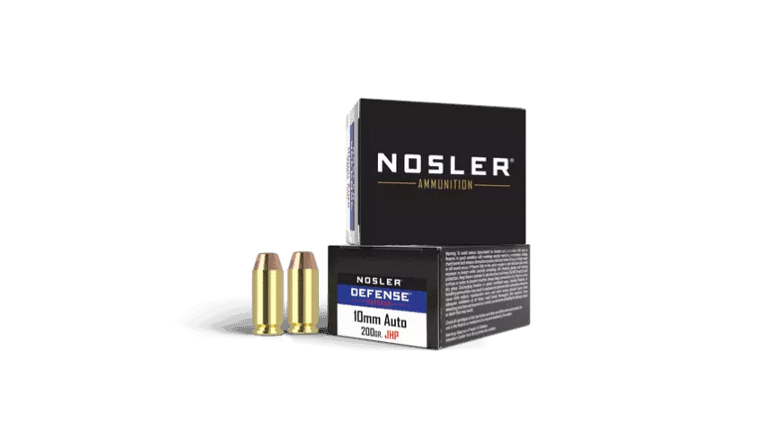 Nosler 10mm 200gr JHP Defense Handgun Ammunition (20ct)