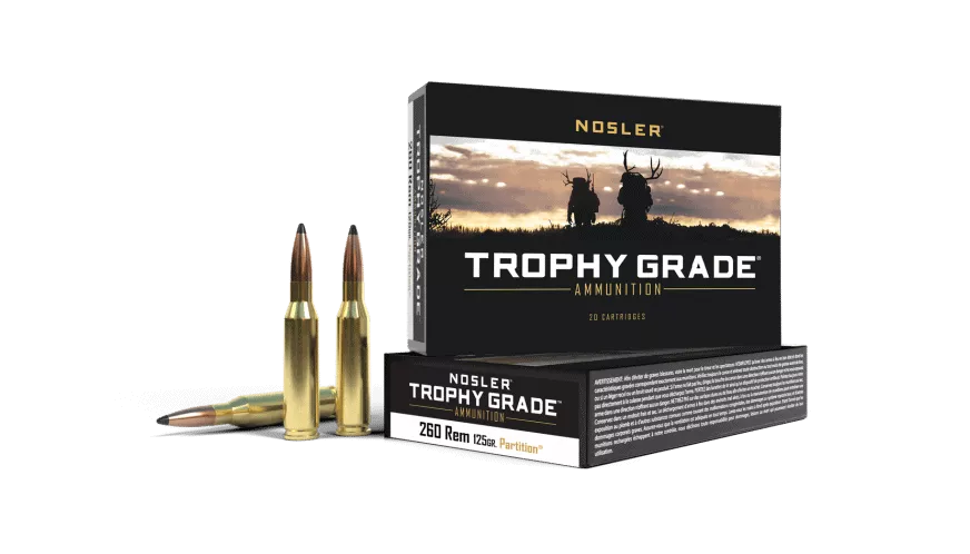 Nosler 260 Rem 125gr Partition Trophy Grade Ammunition (20ct)