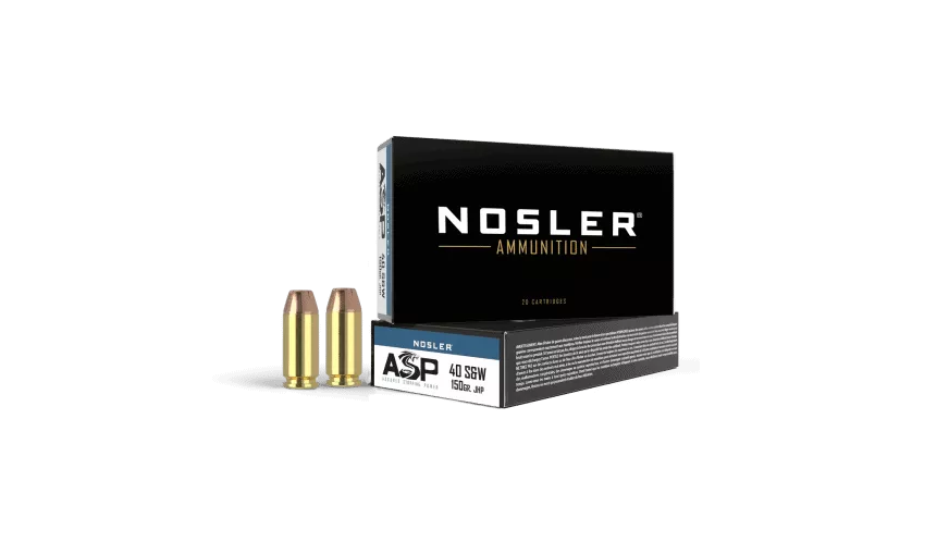 Nosler 40 S&W 150gr JHP ASP Handgun Ammunition(50ct)