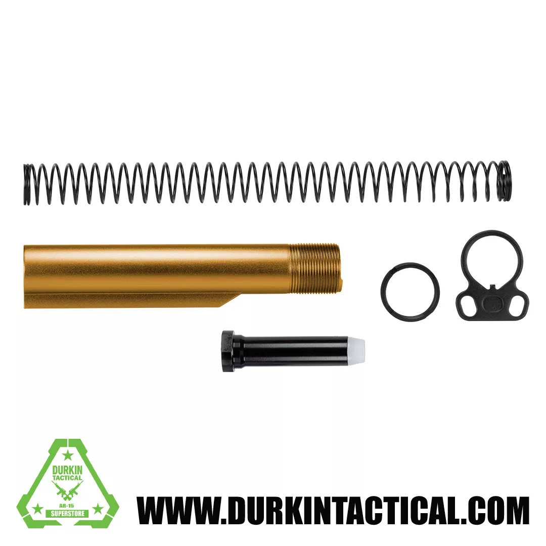 Orange AR-15 Mil-Spec Buffer Tube Combo