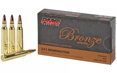 PMC Bronze .223 Rem 55 Gr Soft Point Ammo – 20 Rounds
