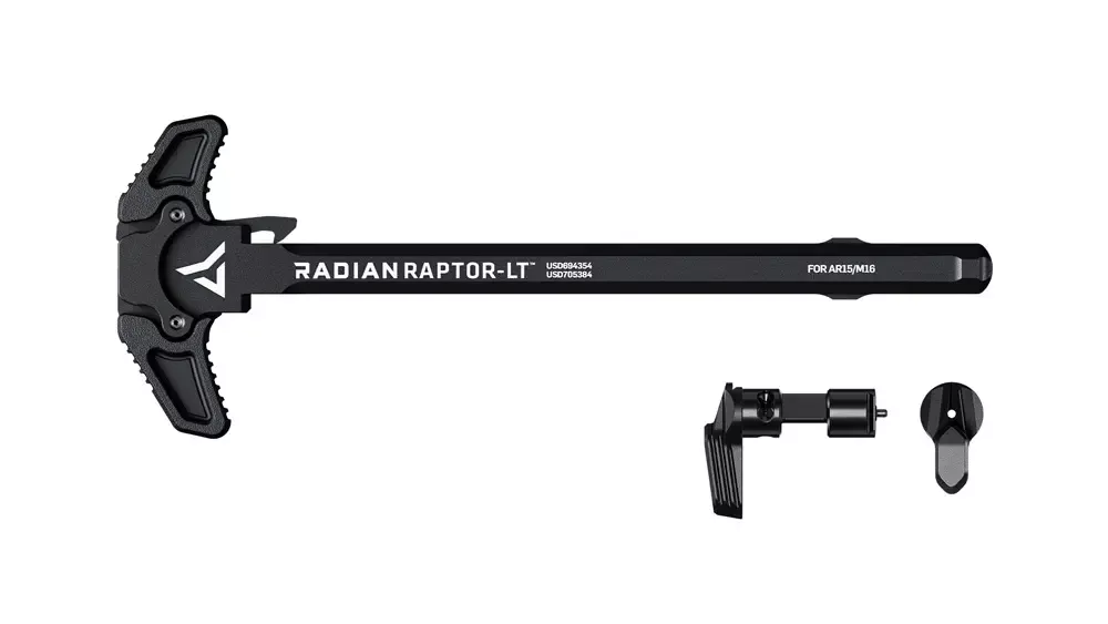 Radian Raptor-LT AR15 Ambi Charging Handle & Talon 45/90 2-Lever Ambi Safety Selector Combo | Black