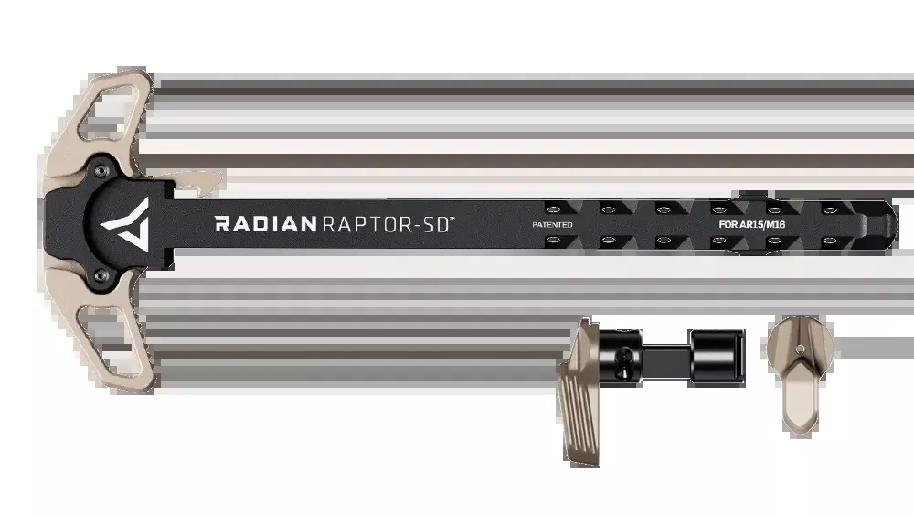 Radian Raptor-SD AR15 Ambi Charging Handle & Talon 45/90 2-Lever Ambi Safety Selector Combo | Black