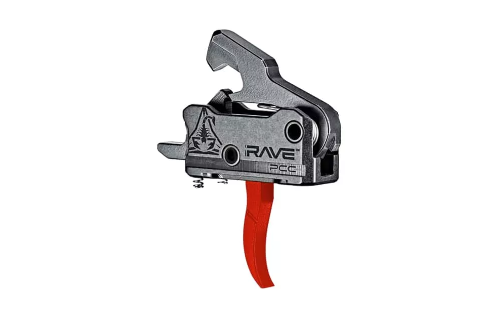 Rise Armament RAVE PCC Drop-In Trigger | Red Curved Blade
