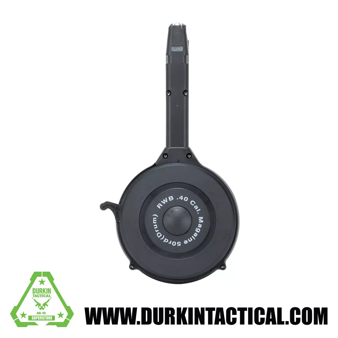 RWB .40 Caliber 50 Round Drum Magazine – Black