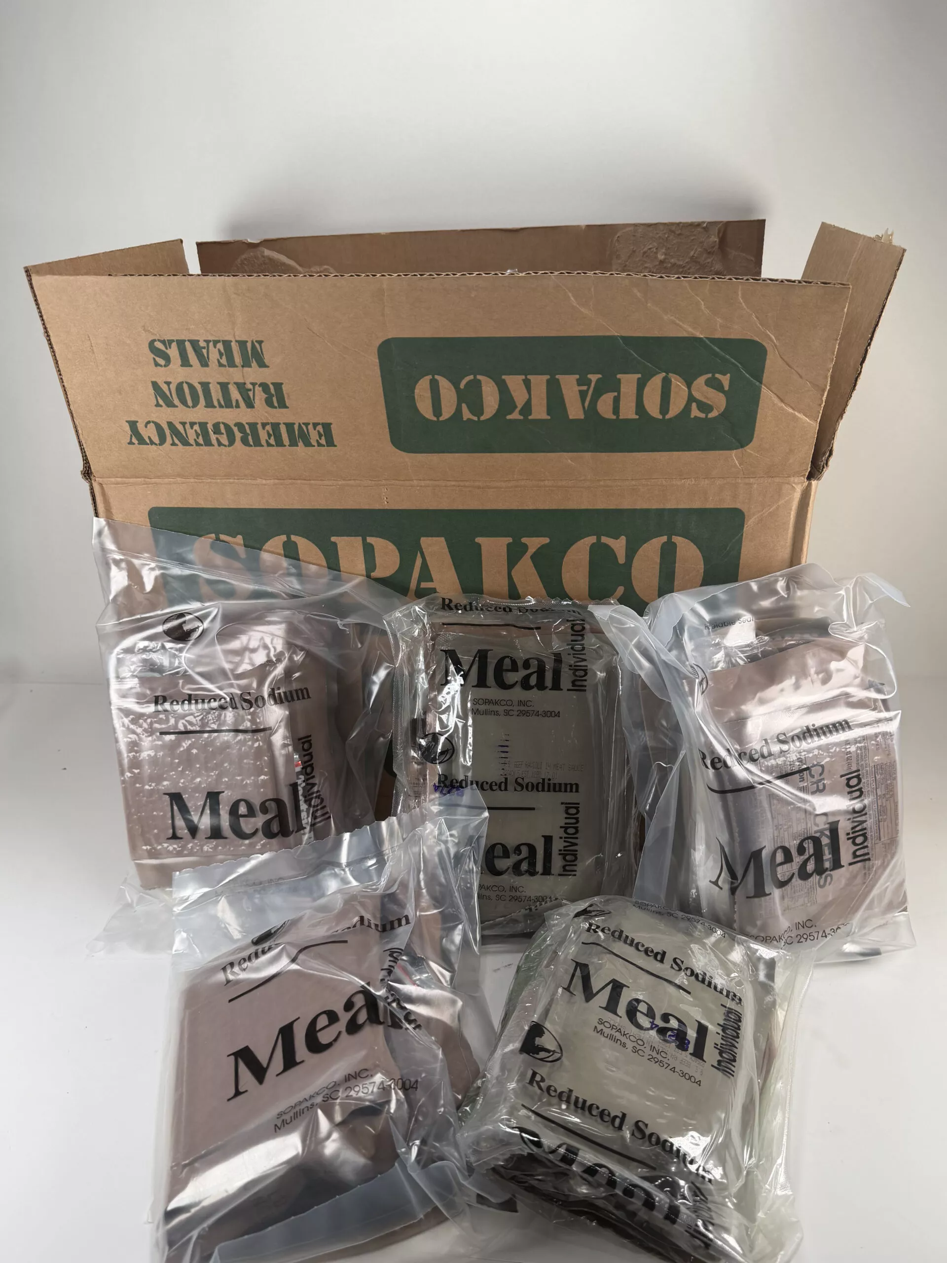 SOPAKCO MRE Emergency Ration Meals Low Sodium