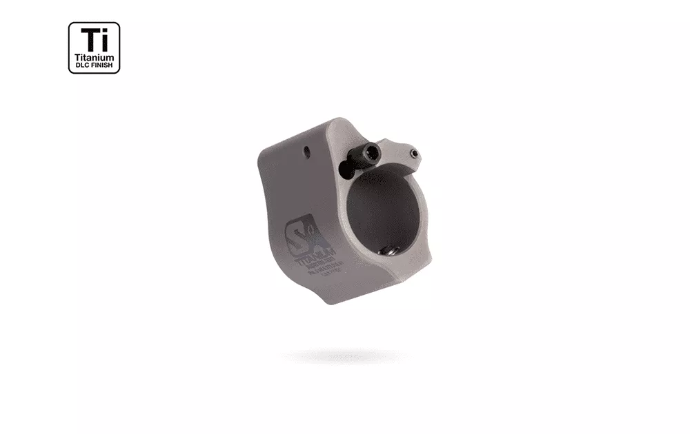 Superlative Arms .625" Adjustable Titanium Gas Block | Set Screw Mount | Grey DLC