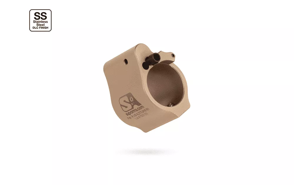 Superlative Arms .750" Adjustable Gas Block | Set Screw Mount | Tan DLC